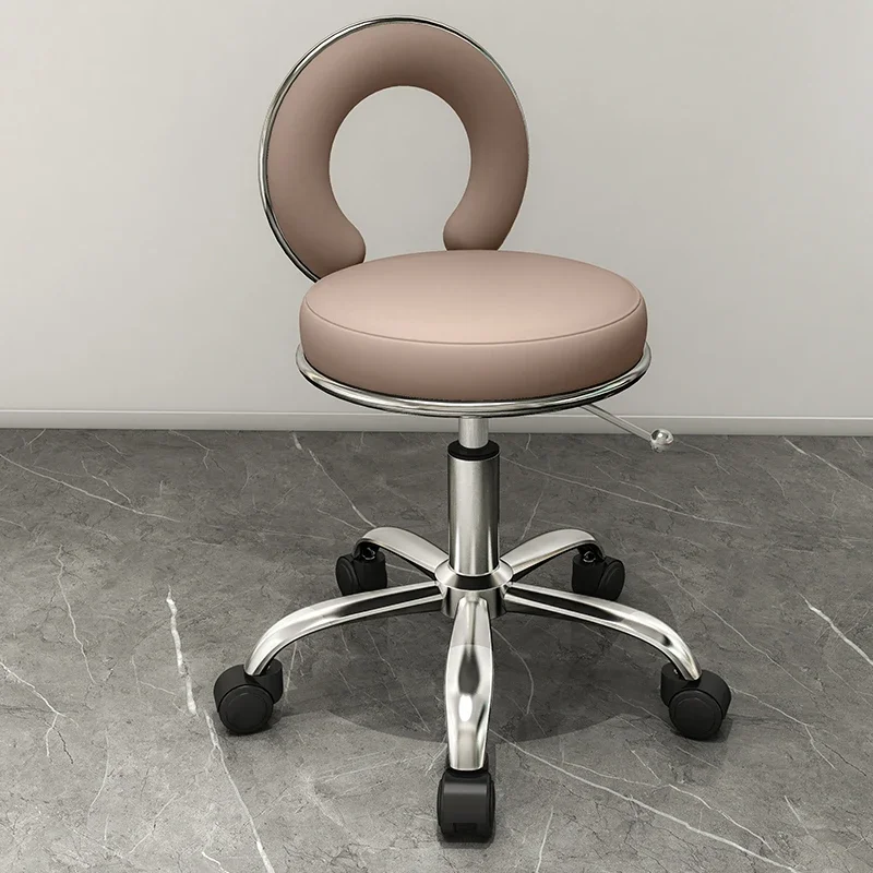 Adjustable Barber Chairs With Backrest Professional Salon Chair For Hairdressers Haircut Nail & Beauty Styling Stool For Salon
