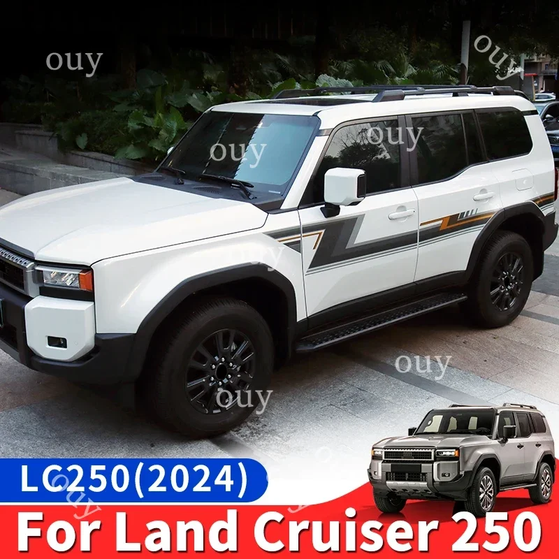 Car Stripes Decals Waterproof Exterior Body Styling Exterior Decoration For Toyota Land Cruiser Prado 250 LC250 j250 2024 2025