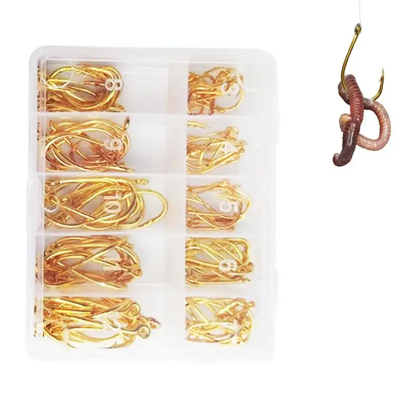 Saltwater Fish Hook Set 100pcs Strong Sharp Sea Fish Hooks Christmas Easter Thanks Giving Day Present For Fishermen And Fishing