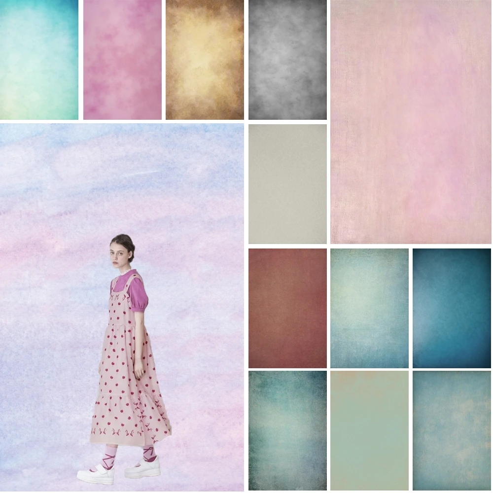 

MOON.QG Abstract Texture Photo Background Watercolor Solid Pastel Backdrops For Photography Birthday Photo Booth Shooting Props