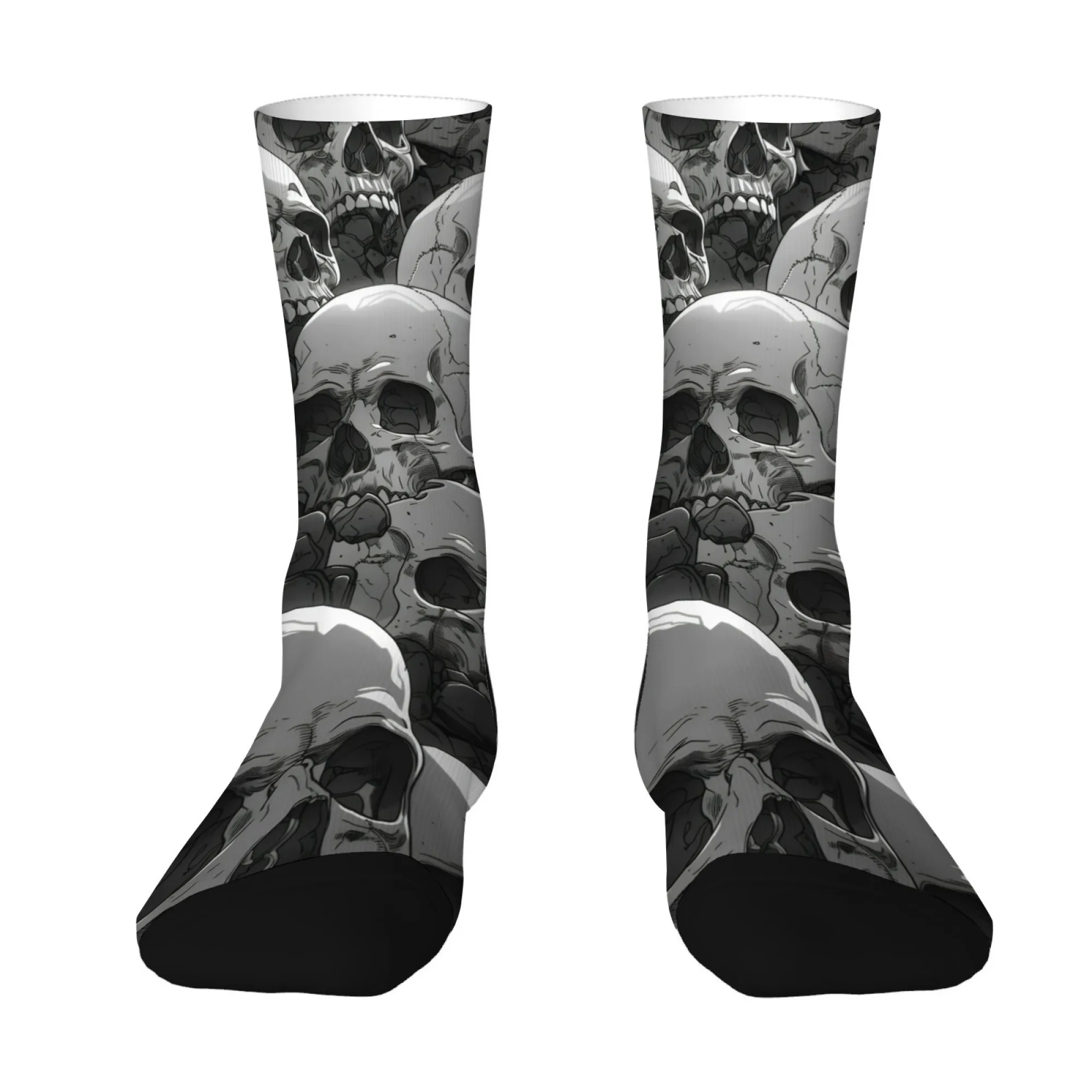 

Gothic Style Dark Art Skull Print Men's Socks Personality Novelty Comfortable Non-slip Casual Sports Socks Unisex Socks Gifts