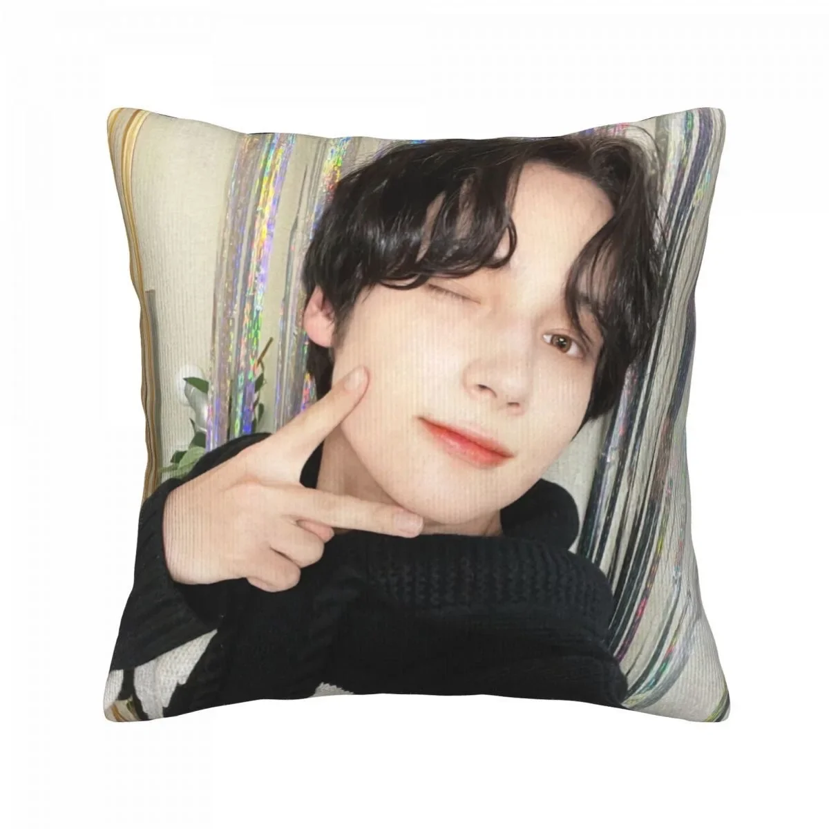 Korean TXT HUENINGKAI Cover Poster Double-sided Printed Pillowcase Xiu Ningkai Lifestyle Photos Picture Home Decor Cushion Cover