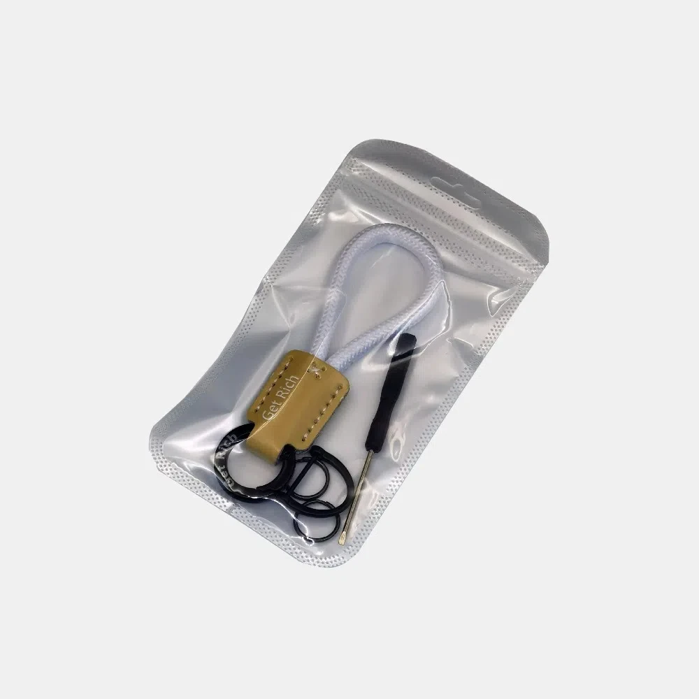 New Leather Car Key Ring Anti-lost with Screwdriver Wrist Rope Black Buckle Key Strap Key Accessory