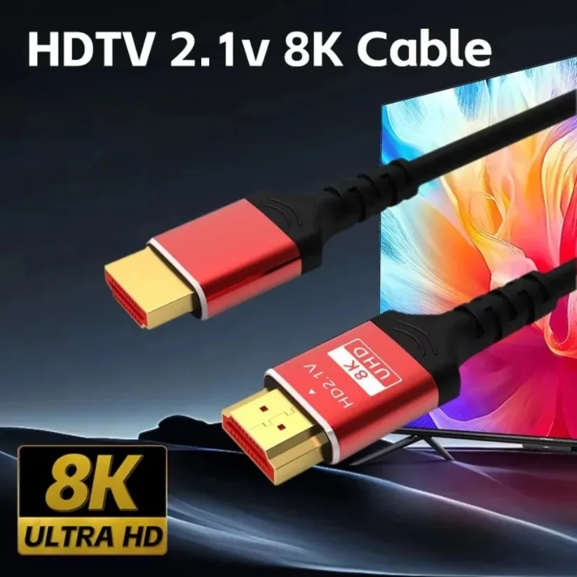 8K Ultra HD 1.5M HDTV 2.1 Cord 48Gbps High‑bandwidth 8K@60Hz eARC Dolby Vision Compatible for PS5 Xiaomi TV Box