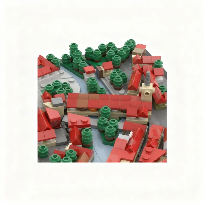 1157pcs MOC Erfurt Krämerbrücke Town Hall Architecture Model Building Toy Blocks Construction Christmas Gift DIY Creative Idea