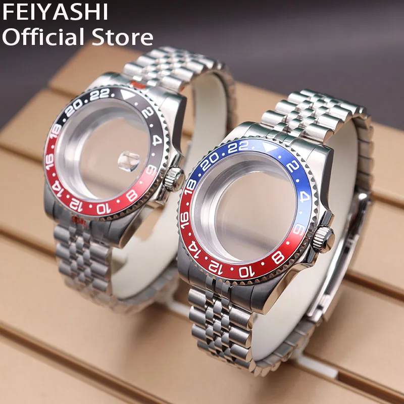 

FEIYASHI 40mm Case Men's Watches Bracelet Watchband Parts For seiko nh34 nh35 nh36/38 miyota 8215 eta 2824 Movement 28.5mm Dial