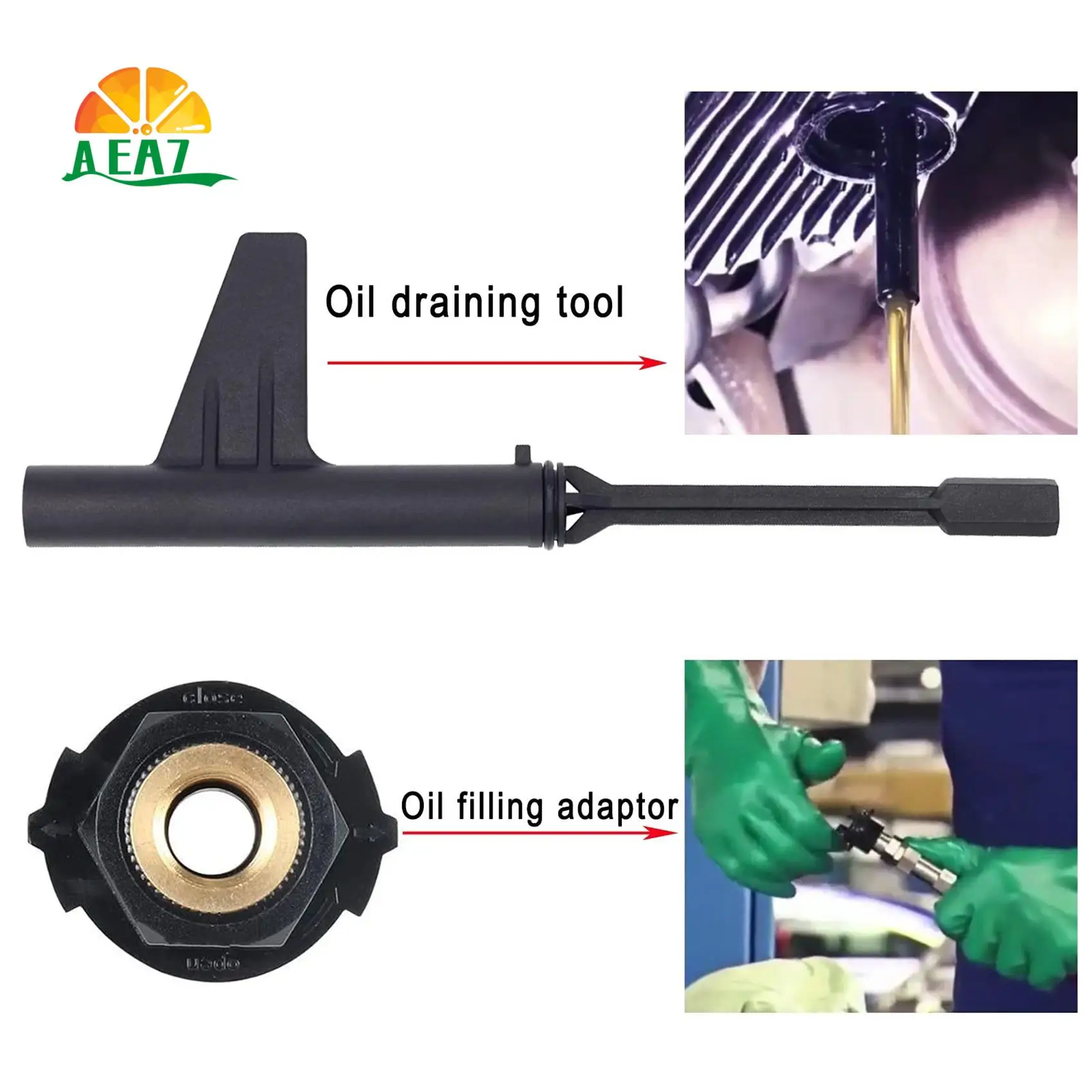

AEA7-3 Pcs Oil Drain Tool Set And Transmission Oil Filling Tool Fits For Mercedes Benz 725.0 9-Speed Gearbox