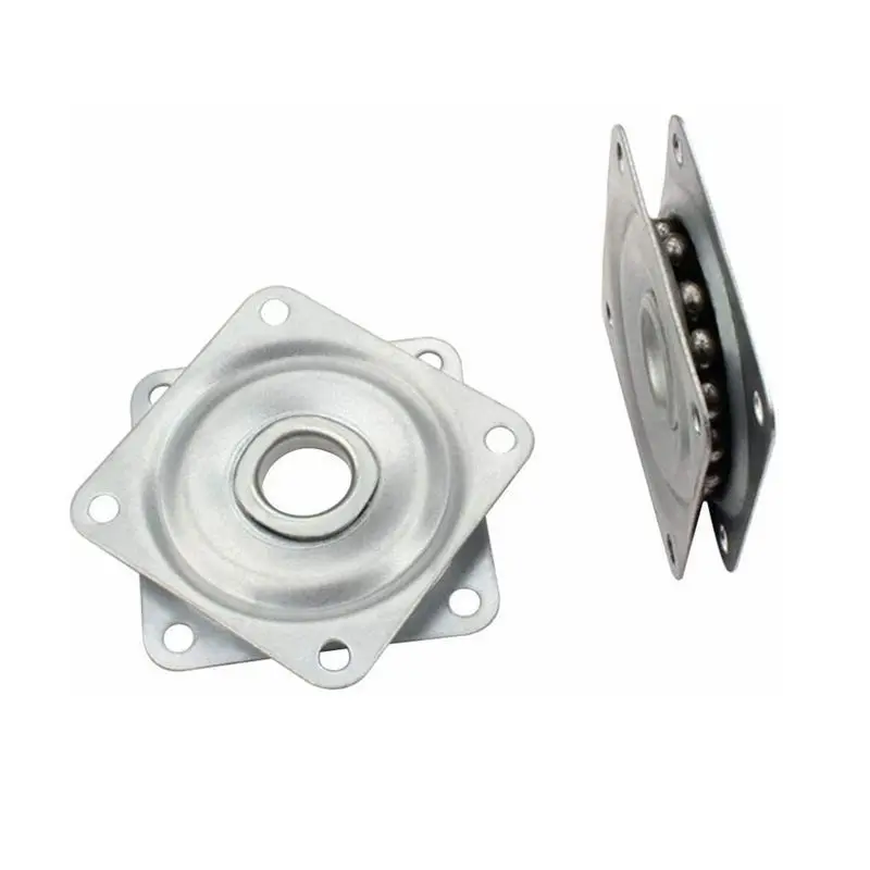 Aço quadrado preguiçoso Susan, 360 graus de rotação, rolamento Turntable, Rolamentos Placa com parafusos, 300 lbs, 2 ", 3", 4 ", 6"