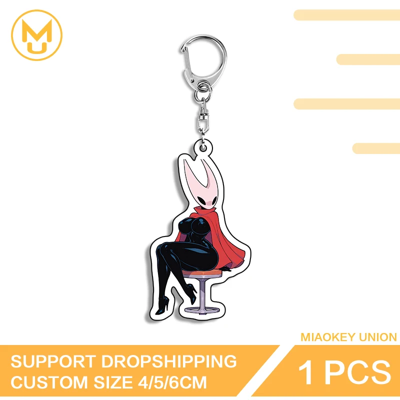 Hollow Knight Big Boobs Key Chains NSFW Sitting Posture Props Hot Selling Alluring Game Woman Peripherals Back To School