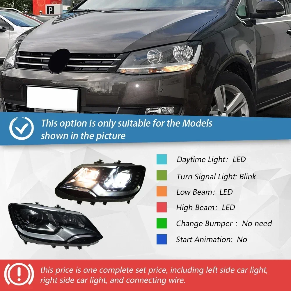 For VW Sharan 2012-2018 LED Auto Headlights Upgrade All New