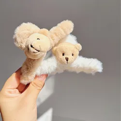 Cute Cartoon Teddy Bear Plush Hair Clip Clip, Sweet and Fresh Girl Headwear