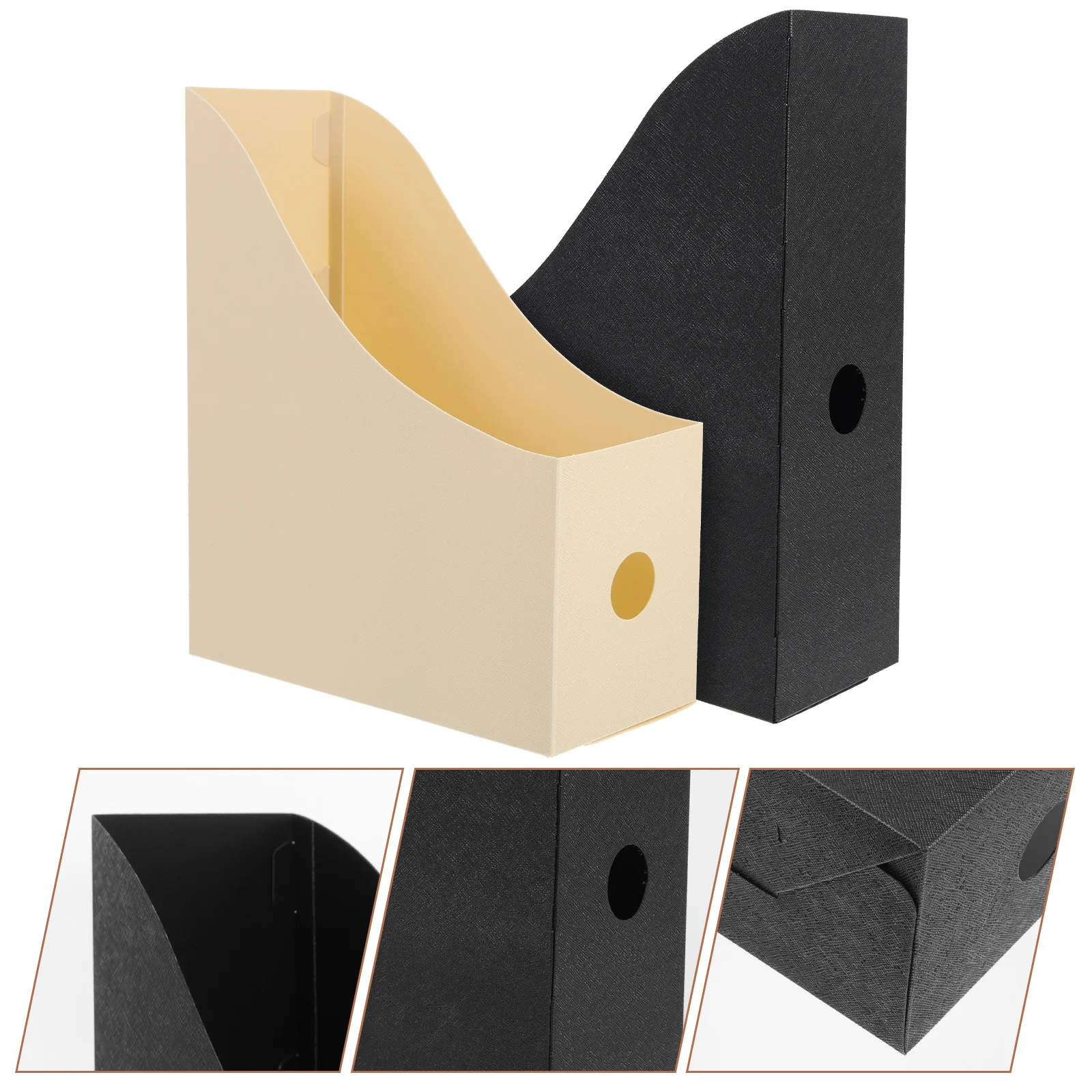 

2Pcs Desktop File Organizer Wear-Resistant Book Holder for Office Home Use Magazine File Rack Space-Saving Document Storage