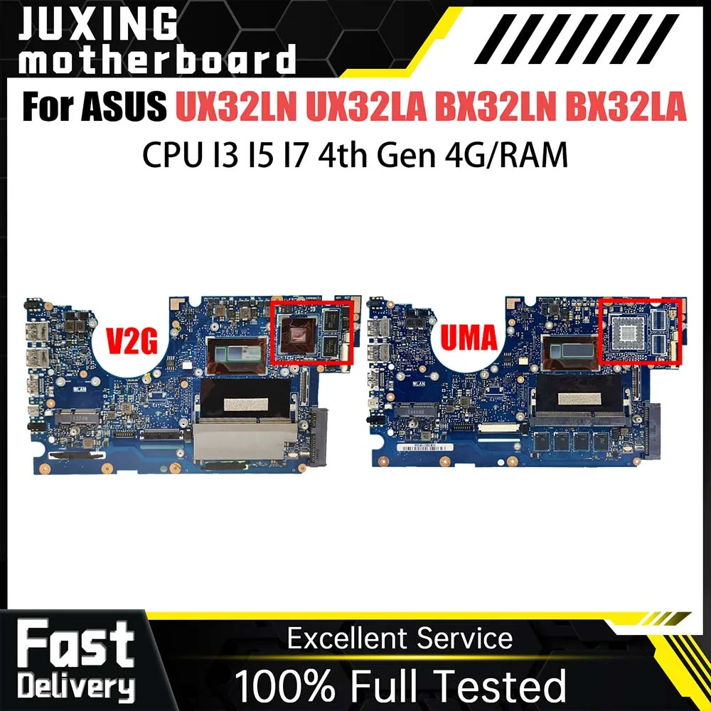 

UX32L Notebook Mainboard For ASUS UX32LN UX32LA BX32LN BX32LA UX32LA-LN Laptop Motherboard CPU I3 I5 I7 4th Gen 4G RAM GT840M