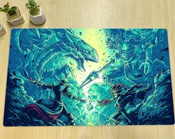 YuGiOh Dark Magician Playmat Blue-Eyes White Dragon Seto Kaiba TCG CCG Board Game Trading Card Game Mat Mouse Pad Desk Mat & Bag