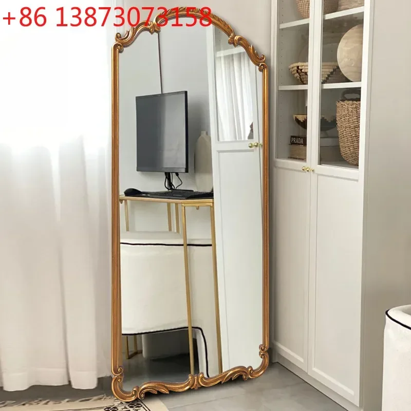 French retro full-length mirror home bedroom fitting mirror clothing store custom floor-to-ceiling mirror