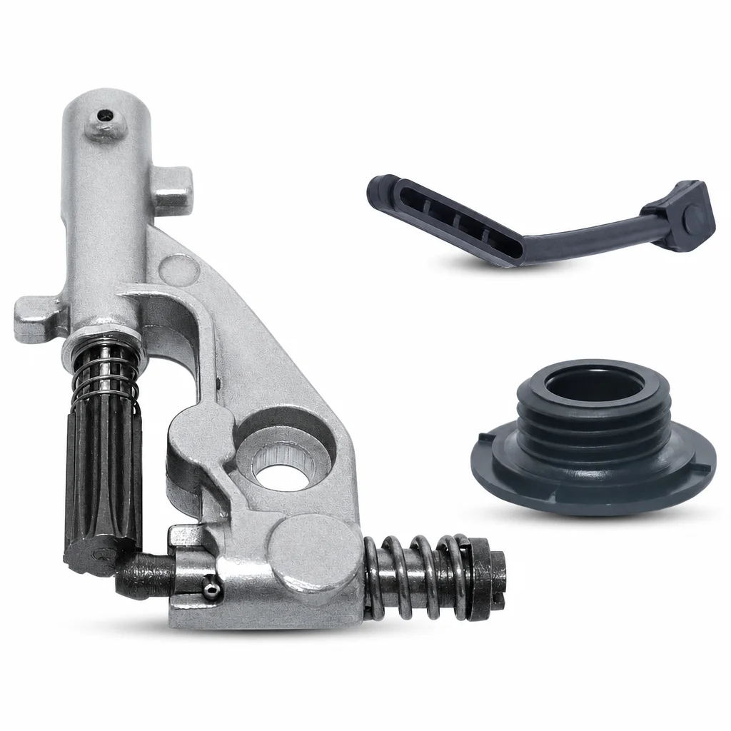 Oiler Worm Gear Pump Pinion Kit Oil Line Replacement For Husqvarna 455 Rancher 455E 460 Chainsaw Saw Parts 537261501 537252601