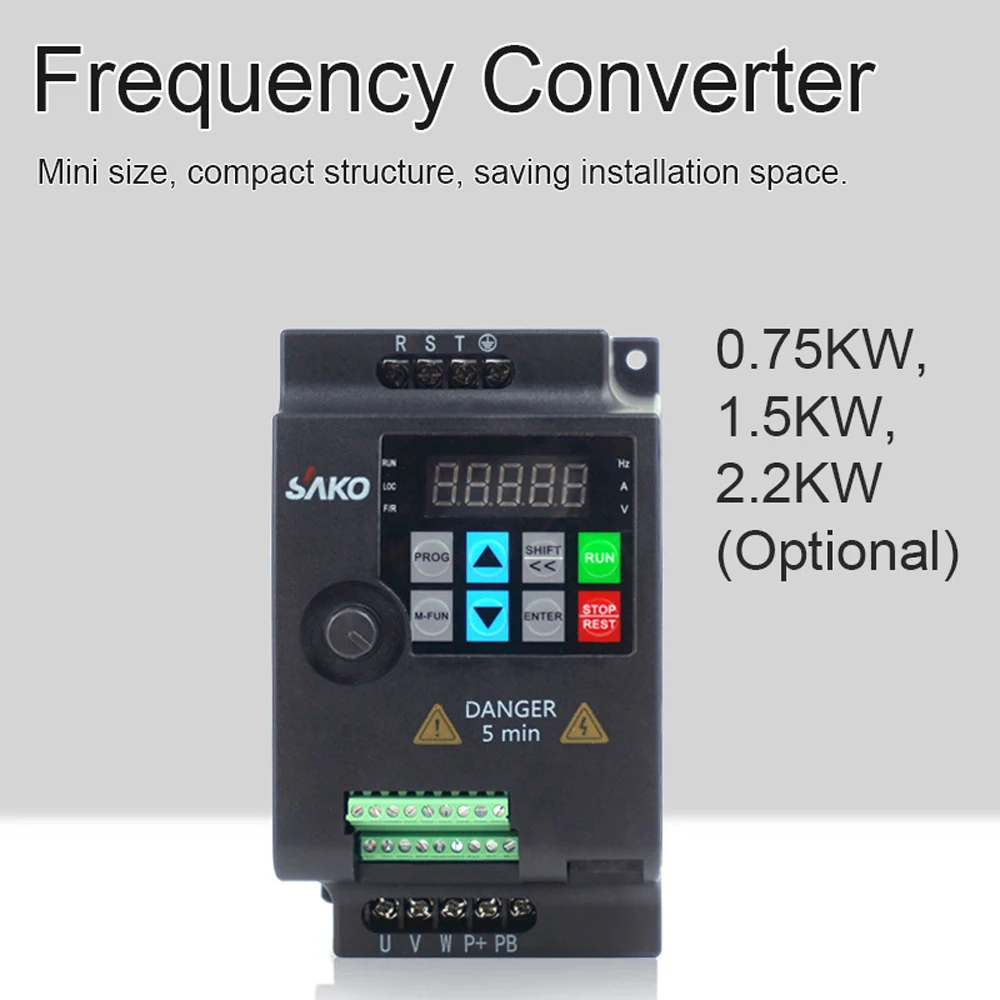 3 Phase 380V Vector Inverter VFD Variable Frequency Converter for Stepless Motor Speed Control 3 Phase Vector Inverter Converter