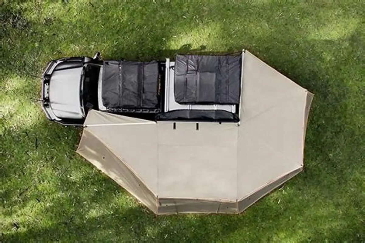 

Outdoor Camping SUV Offroading Equipment Foxwing 270 Tent with Popular 270 Degree Awning Room for Enhanced Outdoor Experience