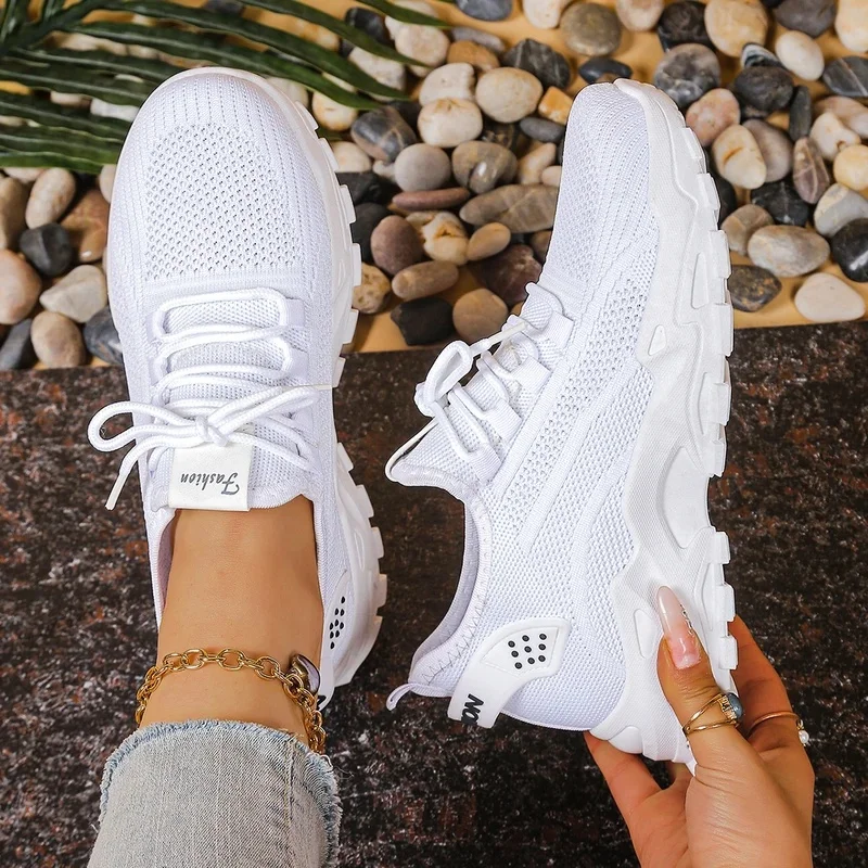 2026 Trend Women Dad Sneakers Breathable Mesh Upper Soft Cushion Platform Sole Lightweight Versatile Daily Walking Sports Shoes
