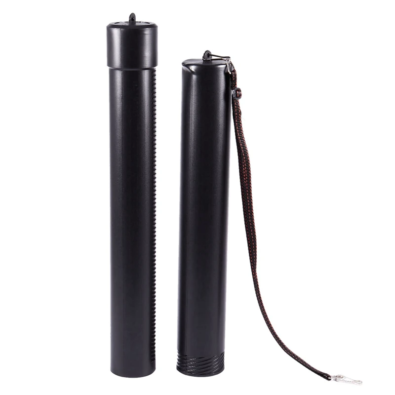 Hot TTKK 3X Black Plastic Drawing Picture Storage Tube Poster Scroll Holder