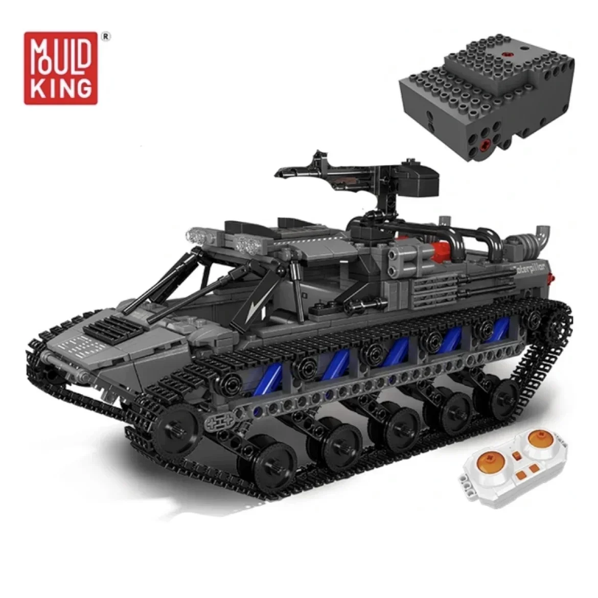 

Mould King 20030 Military Tank Building Block Remote Control EV2 All-terrain Tracked Vehicle Model Assembly Car Brick Kids Gift