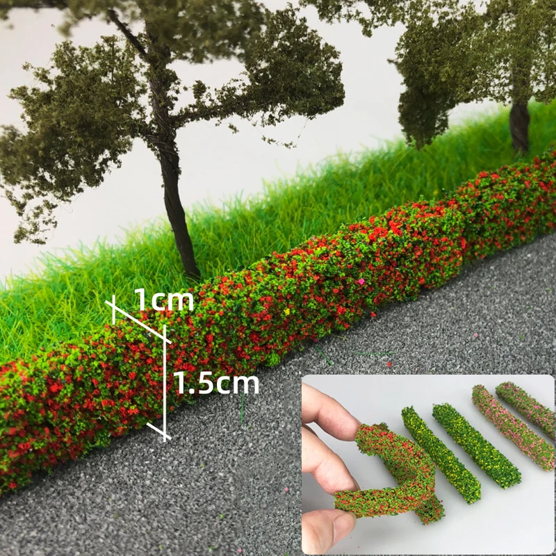 Length 10cm Shrub Strip Grass Diy Sand Table Miniature Model Kits  For Making Outdoor Fence Materials of Diorama 3Pcs/lot