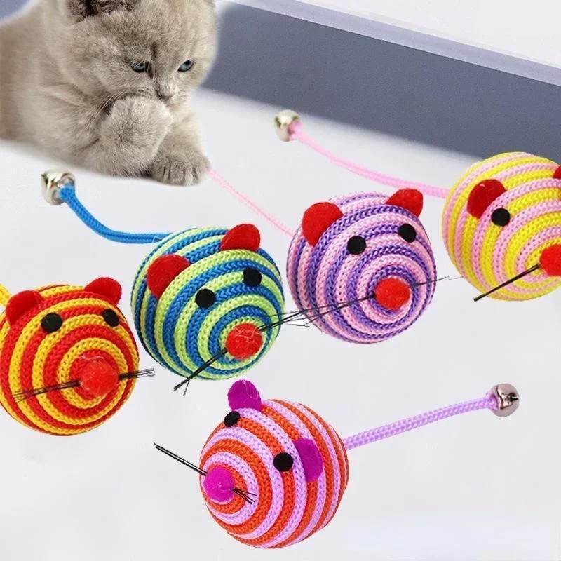 Cat Toys Pet Bell Sound Interactive Cat Toy Mouse Shaped Toys Cat Supplies Random Color Cat doll Juguete para gato Cat scratcher