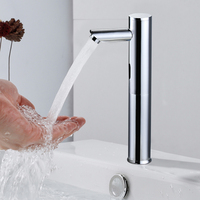 Sensor Washbasin Mixer Tap, Infrared Mixer Tap, Automatic Tap, Touchless Kitchen Tap Body Chrome for Bathroom Basin (32 cm)