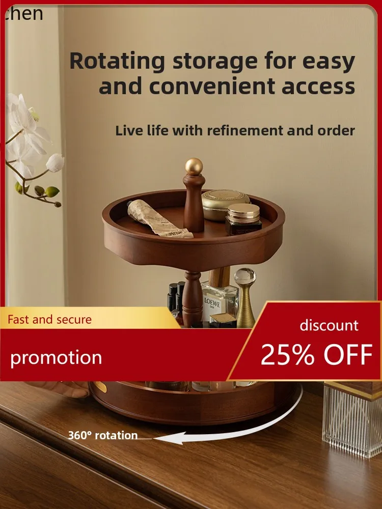 

YFY cosmetic organizer - premium desktop multifunctional vanity organizer, skincare & perfume storage, wooden jewelry box