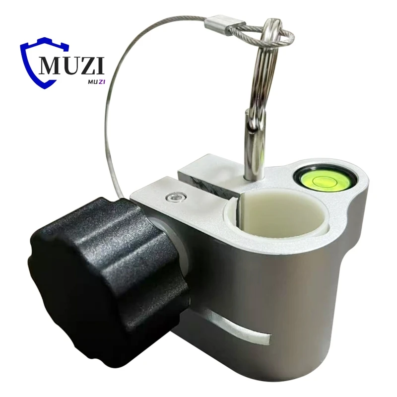 Frasco de burbuja de nivel, mecanismo de bloqueo de asiento de Metal, características integradas con pasador de bloqueo giratorio, varilla de poste telescópica de fibra de carbono de 25mm