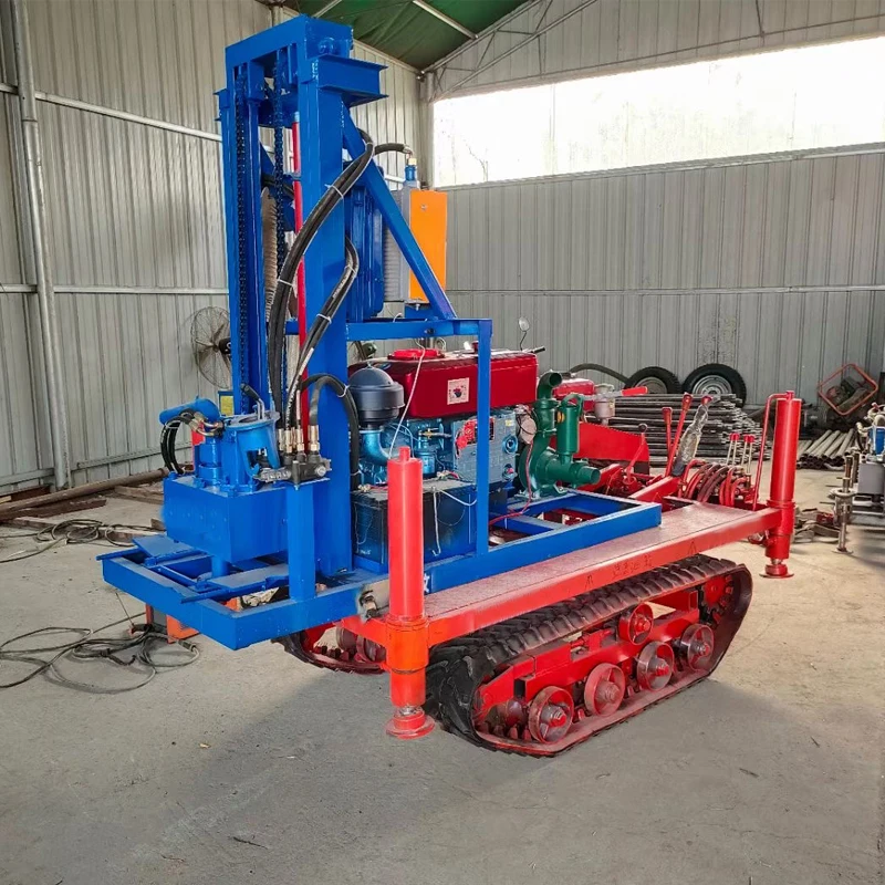 32HP Diesel Engine Hydraulic Water Well Drilling Rig Machine With Wheel Trailer