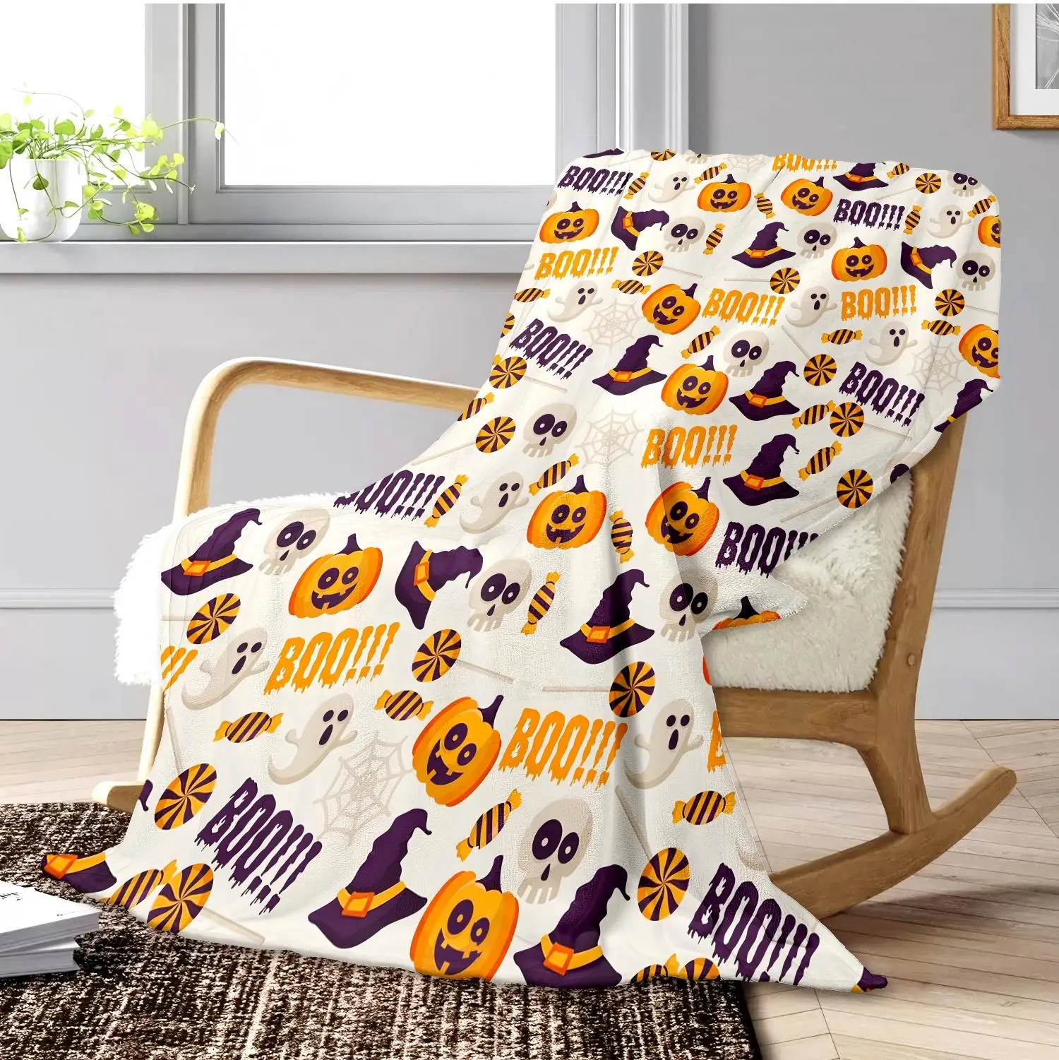 1 قطعة موضوع الهالوين اليقطين الجمجمة قبعة بو تصميم جديد رمي بطانية جميع القديسين هدايا عيد للأريكة السرير سيارة التخييم استخدام طوال الموسم