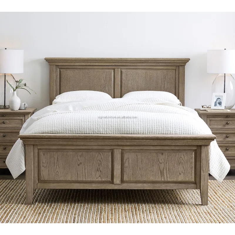 Solid Oak Wood Luxury Bedroom Furniture Set with Customized Storage Modern Design Smart Bed for Home & Hotel Use