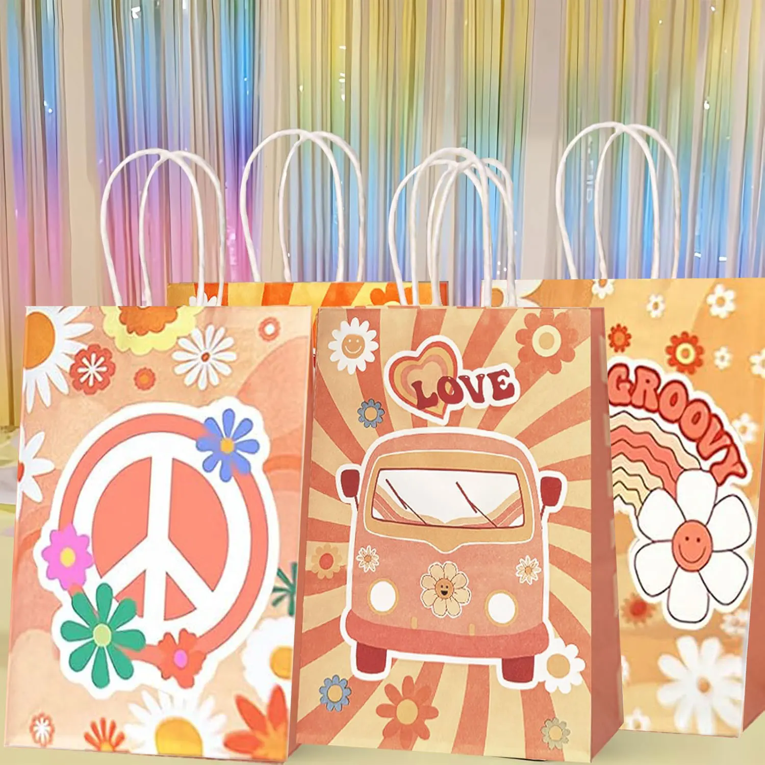 12/24 Stück Honigbienen-Geschenktüten mit Griffen, Bienenpapier, Süßigkeiten-Goodie-Beutel für Partygeschenke für Party-Dekoration, Geburtstag, Babyparty-Versorgung – Detail 14