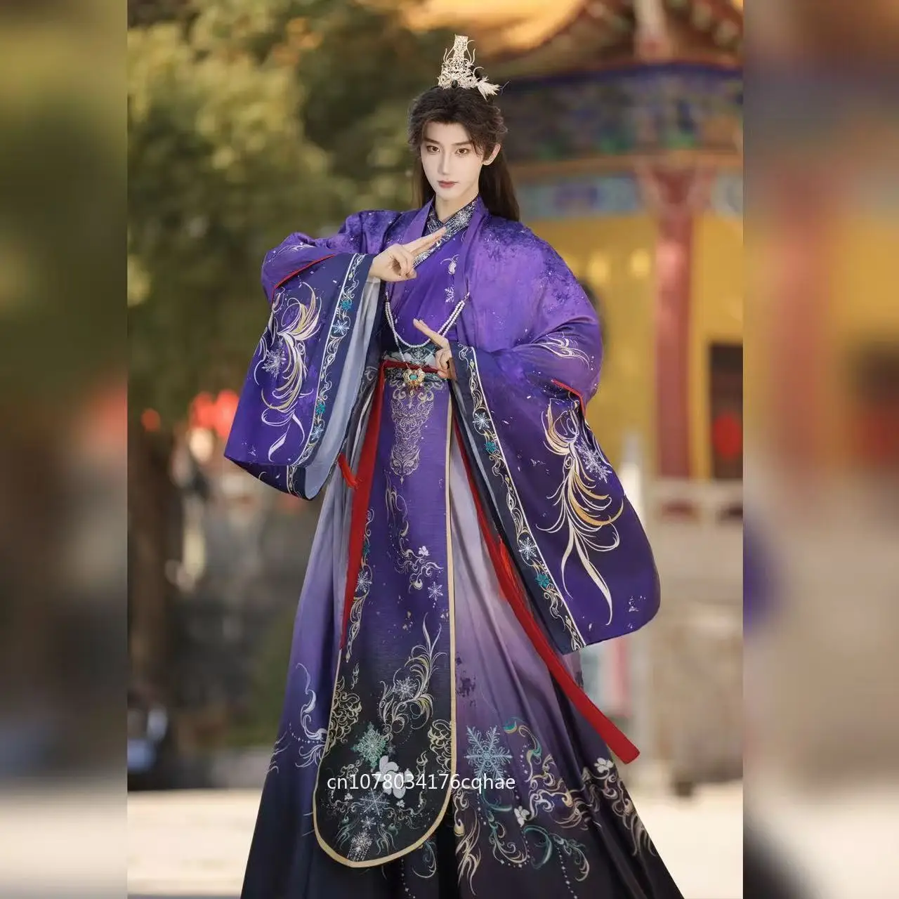 

Vintage Niche Purple Hanfu for Men Women Traditional Chinese Clothing Upgraded Wei And Jin Dynasty Gown Halloween Cosplay Suits