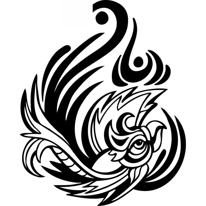 

Cartoon Bird Creative Decals High Quality Car Window Decoration Personality Pvc Waterproof Decals Black/white, 16cm*13cm