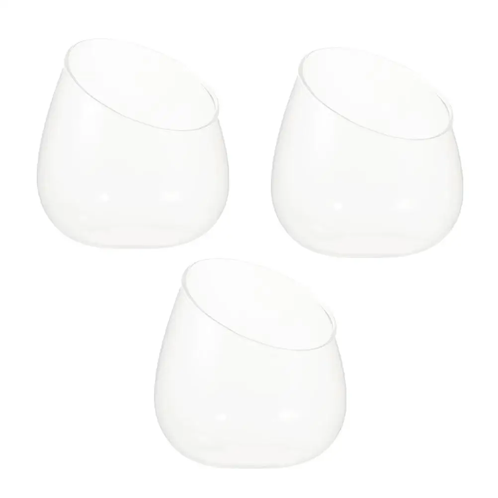 

3 Pcs Succulent Ecological Bottle Display Bowl Jar Ecosystem Decorate Glass Decorative Desktop Planter Container Office