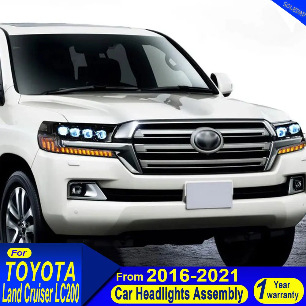 Car LED Headlight Assemblies For Toyota Land Cruiser 2016 2017 2018 2019 2020 2021 DRL Brake Turn Signal Lamp Plug and Play