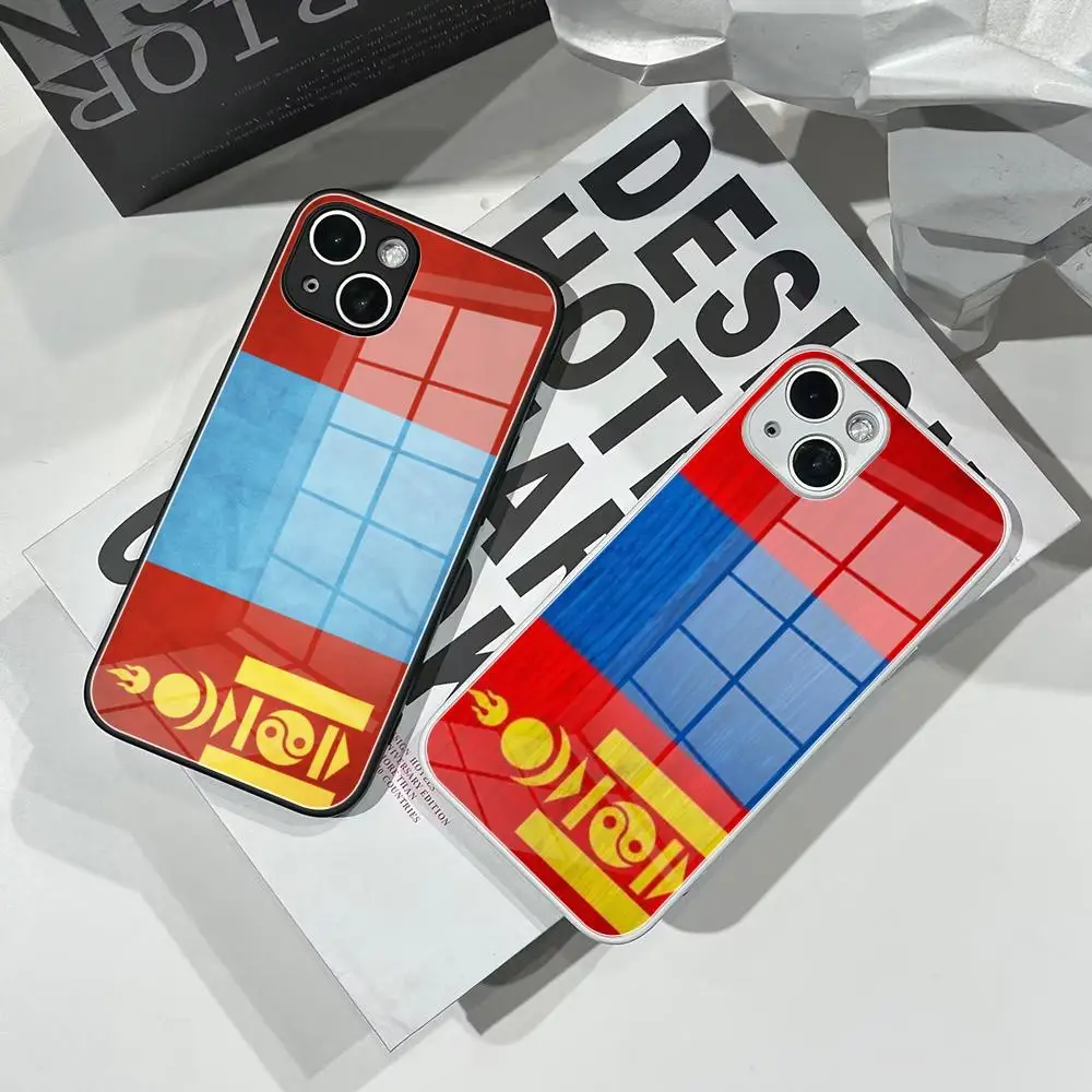 

mongolia flag Phone Case Tempered Glass For IPhone 16 15 Pro Max 14 13 12 Mini Plus Samsung S24 S23 Ultra phone case