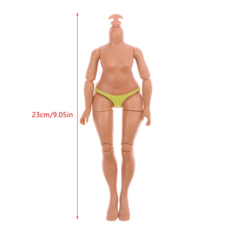 23cm 높이 빅 시스터 인형 몸체 1/6 관절 가동형 몸체 다크/라이트 브라운 피부 슬라임 인형 액세서리