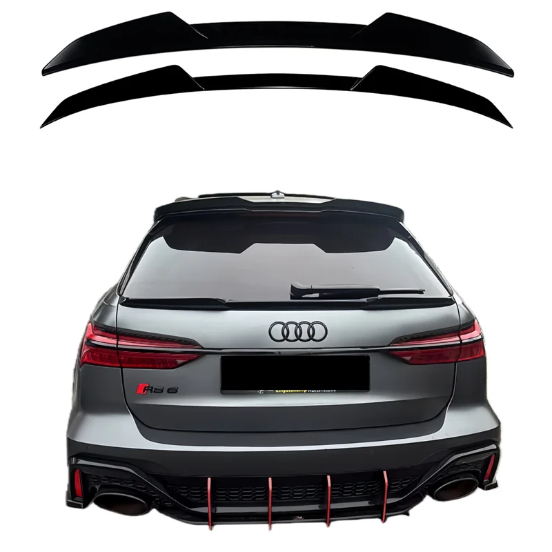 Für Audi Neuer A6 RS6 C8 Dachspoiler 2019 bis 2024 Avant Sportsline Style Auto Heck-Mittelspoiler Flügel Lippe Hochwertiges ABS Bodykit