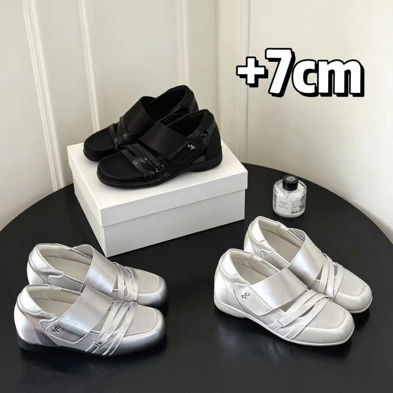 

Women Metallic Slip On Sneakers Two Ways Cross Strap Soft Sole Shoes Casual Daily Outdoor Lightweight Flat Multicolor Footwear