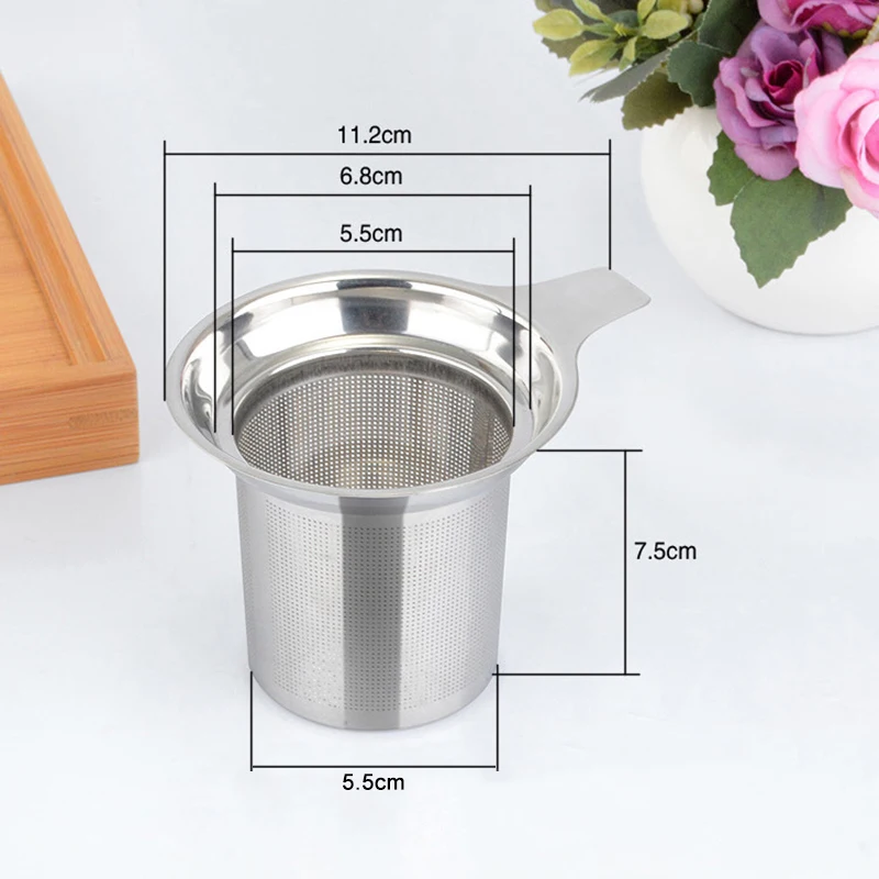 Stainless Steel Tea Infuser Silver Mesh Kitchen Safe Density Reusable Tea Strainer Tea Filter Drinkware Tools Accessories