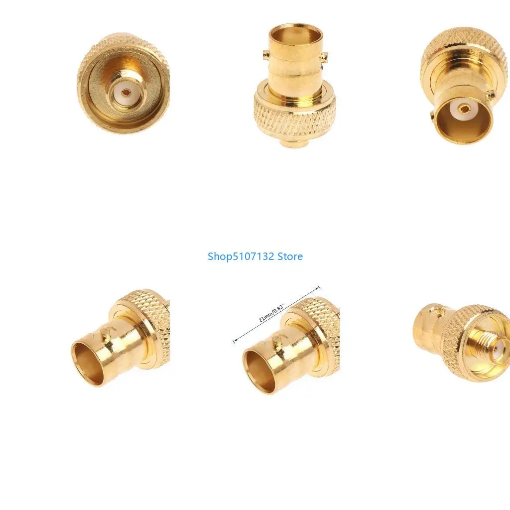 Adaptateur connecteur Coaxial RF BNC femelle droit plaqué or 87HD vers SMA femelle