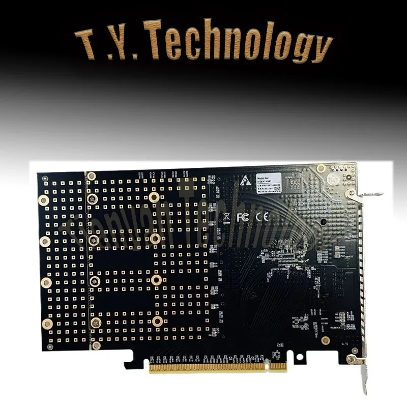 PCIe 3.0 X16 PLX8747 to 4-port M.2 NVMe Solid State Drive Adapter Expansion Card Mkey Nvme