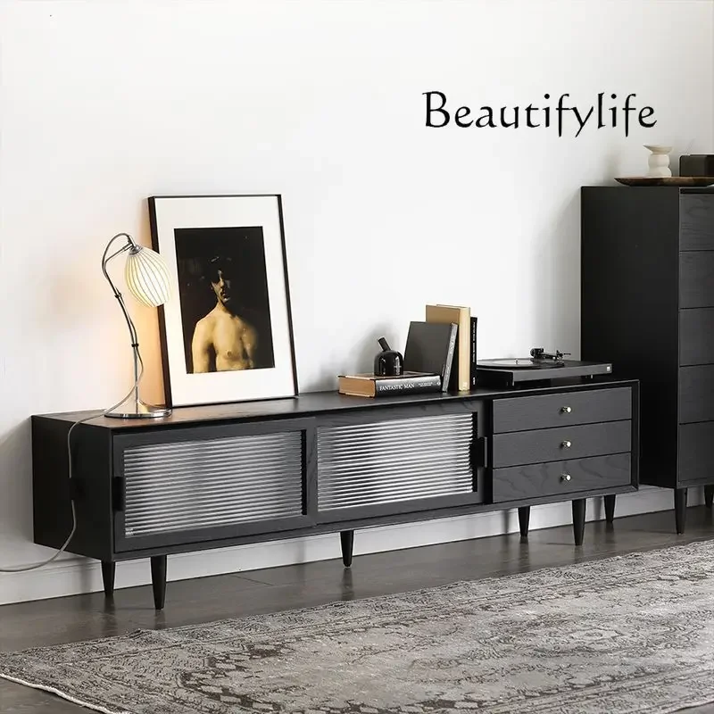 

LXmuebles para hogar Nordic all-solid wood TV cabinet living room simple modern light luxury household small apartment storage c
