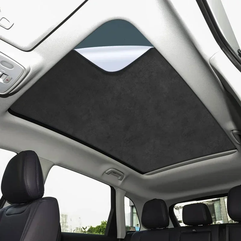 

Car Suede Fabric For LEAPMOTOR C10 2024-Present Anti-uv Electrostatic Adsorption Sunroof Sunshade Auto Heat Insulation Skylight
