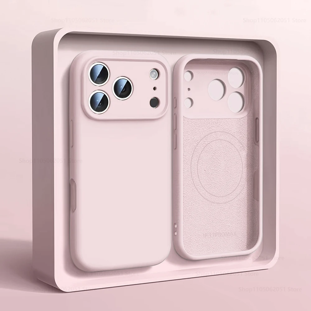 Magnetische Original-Flüssigsilikon-Handyhülle für iPhone 18 17 16 15 14 13 Pro Max 17Pro 18 für MagSafe Wireless Cases Soft hülle