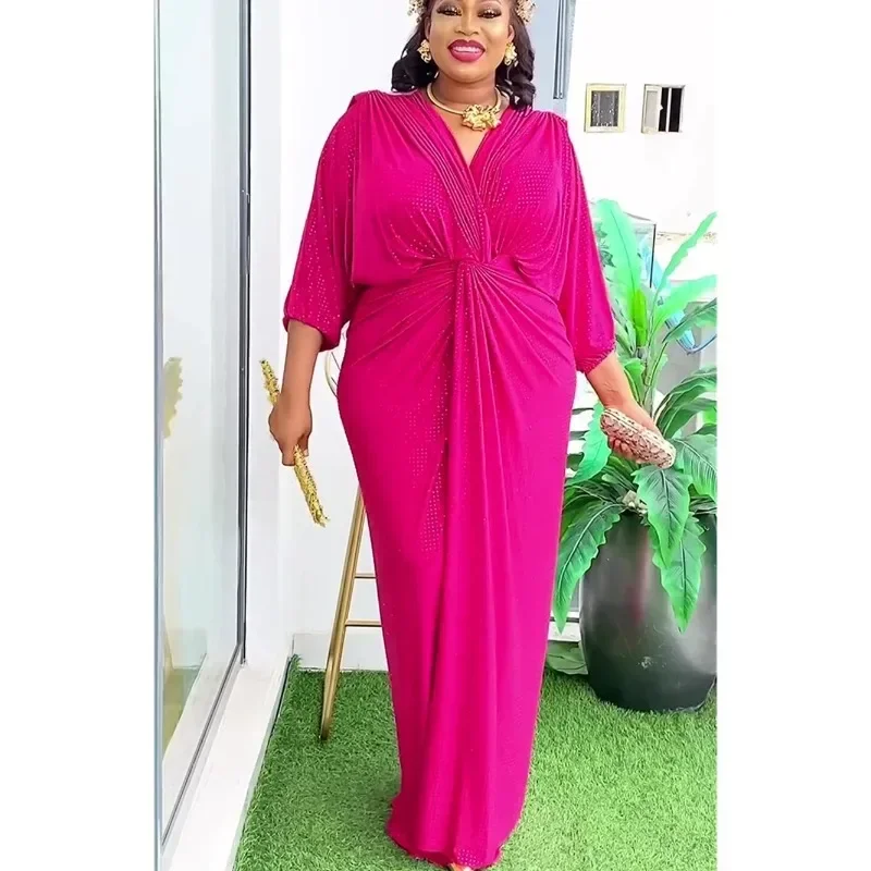 

Elegant African Dresses for Women 2025 New Africa Clothing Plus Size Turkey Wedding Party Long Dress Dashiki Ankara Outfits Robe