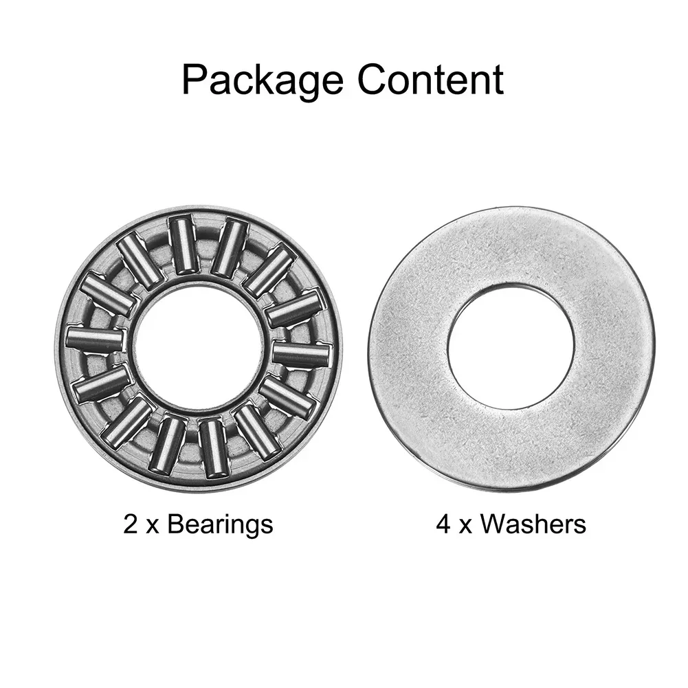 2PCS AS1024 Washers AXK1024 Bearings For Heavy Axial Loads 10mm Bore Diameter 24mm Outside Diameter Compact Stiffness